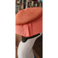 Vintage 50s Orange Straw Cocktail Hat Rhinestones