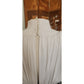 Vintage 80s Neo Edwardian Dress White Ruched Top Black Skirt Long Sleeves / M