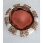 Vintage 50s Beret Hat Brown Straw Cream Silk