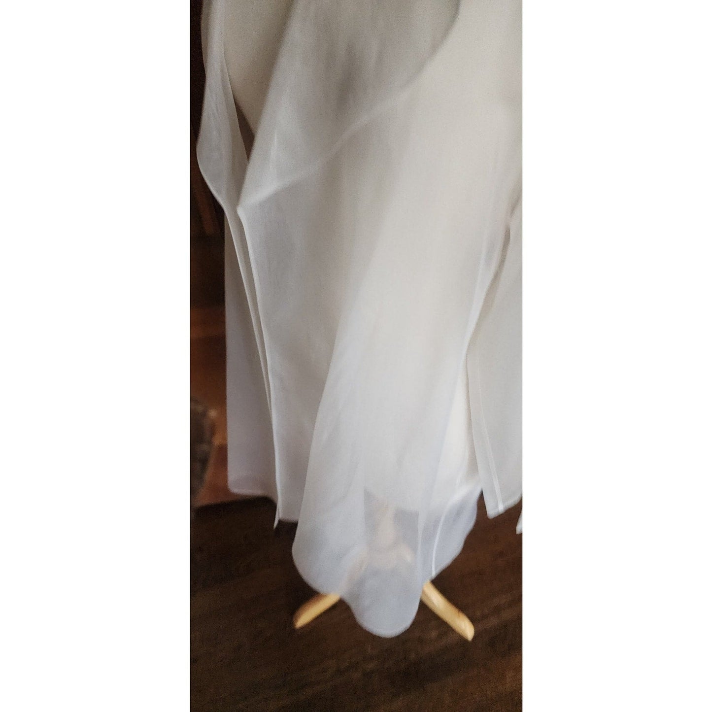 Vintage 1990s Sheer White Jacket White Organza Victoria March Chicago Designer