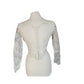 Vintage 50s Bridal Top Jacket Sheer White Lace & Sequins Long Sleeved