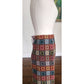 Vintage Folk Costume Apron Skirt Tapestry Weave Style Red Blue Patchwork