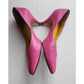 Vintage 80s Pink Shoes Leather Pump Kitten Heel / 10M