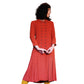 Vintage 90s Chloe Dress Burgundy Red Wool Crepe Button Down Front S