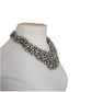 Vintage 2000s Weekend Max Mara Bib Necklace Metallic Cluster Choker Faux Pearl Crystal Cluster