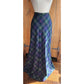 Vintage 70s Long Skirt Green Wool Plaid Prestige of Boston