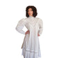 Vintage 80s Ceegee Sue Wong White Cotton Lace Dress Festival Boho Victorian Puff Sleeve