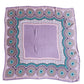 Vintage 80s Oscar de la Renta Scarf Silk Print Pink Purple Spiral