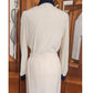Vintage 1970s St John Suit Santana Knit Jacket Skirt Blouse Cream Navy 3 Piece