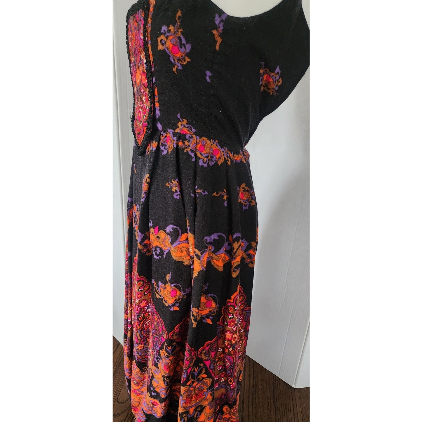 Vintage Dirndl Dress Boho Maxi Traditional Austrian Folk Costume Isola XS Juniors Teen