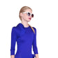 2010 Bodycon Dress Electric Blue Alexander McQueen Sculptural Ruffles Small
