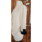 Vintage 90s Gianfranco Ferre Cream Silk Wrap Blouse Black Cuffs Asymmetrical Top
