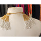 Vintage Bib Necklace Boho Fringed Beaded Collar Choker Gold Maximalist Egyptian