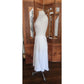 Vintage JIL SANDER Midi Skirt Paneled White Linen A Line w/Panels / Large