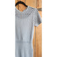 Vintage 30s Knit Dress Baby Blue Short Sleeve