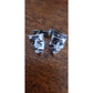 Vintage Sterling Silver Cufflinks w/Diamonds Comedy Tragedy Theater Masks