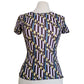 Vintage 90s FENDI Top FF Logo Print  Zucchino Stretchy T Shirt / 42