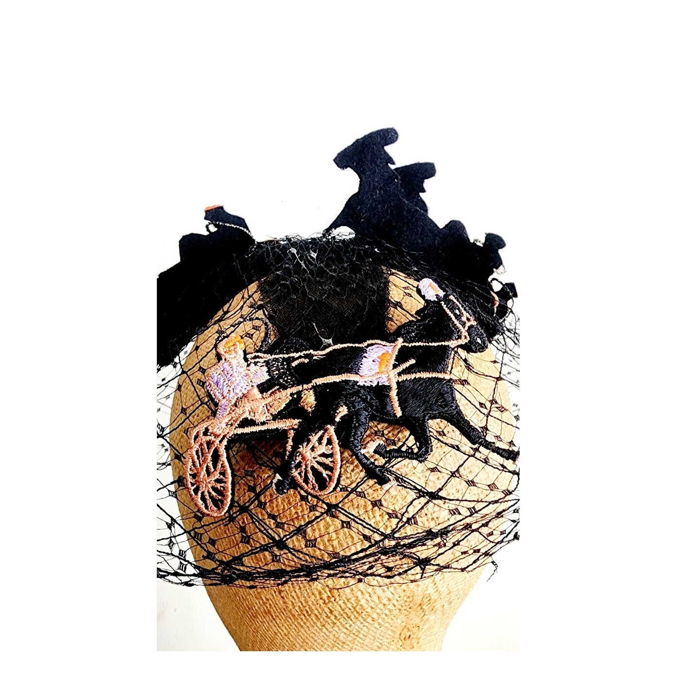 Vintage Bes-Ben Equestrian Hat Trotters Horses OOAK