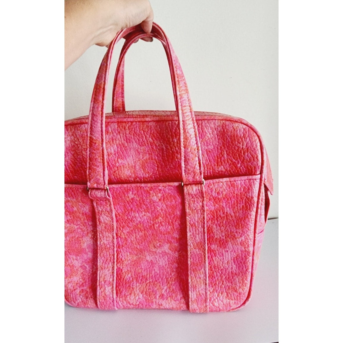 Vintage 60s Pink Mod Luggage Bag Samsonite Tote
