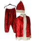 Vintage Santa Claus Costume Jacket Pants Hat Red Velvet