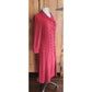Vintage 1990s Chloe Dress Burgundy Red Wool Crepe Button Down Front S