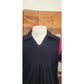 Vintage 1990s Prada Men Polo Shirt Linea Rossa Sport Red Tab Navy Blue Small