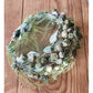 Vintage 1950s Green Hat Floral Fruit Crown Circlet Fascinator w/Veil by Chapette
