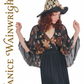 Vintage 1970s Janice Wainwright Maxi Dress Embroidered Butterfly Sleeves Capelet