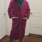 Vintage 1980s Purple Wool Coat Perry Ellis Portfolio w/Removable Gray Liner Vest Duster