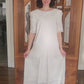 Vintage 1980s Scott McClintock White Lace Dress Drop Waist Puffed Sleeves NWT