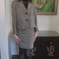 Vintage 90s Brooks Brothers Skirt Suit Moon Wool Houndstooth Black White
