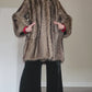 Vintage Fur Coat Silver Tipped Raccoon Hip Length Revillon Boho Style Size Medium SATC