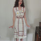 Vintage 1970s Marshall Rouso Skirt + Vest Set in Embroidered Denim / XS