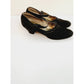20s Black Satin Shoes Mary Janes Size 6 AS IS