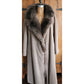 Vintage 70s Possum Fur Coat Reversible Beige