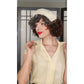 Vintage 50s Ivory Close Hat w/Ruched Ribbon & Netting