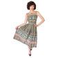 Vintage 70s Sun Dress Multicolored Cotton Print Hal Hardin