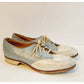 Vintage 50s Sealand Shoes Ladies Bowling or Saddle Lace Ups Blue White 10.5