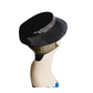 Vintage 50s Black Hat Saucer Style Velvet & Satin
