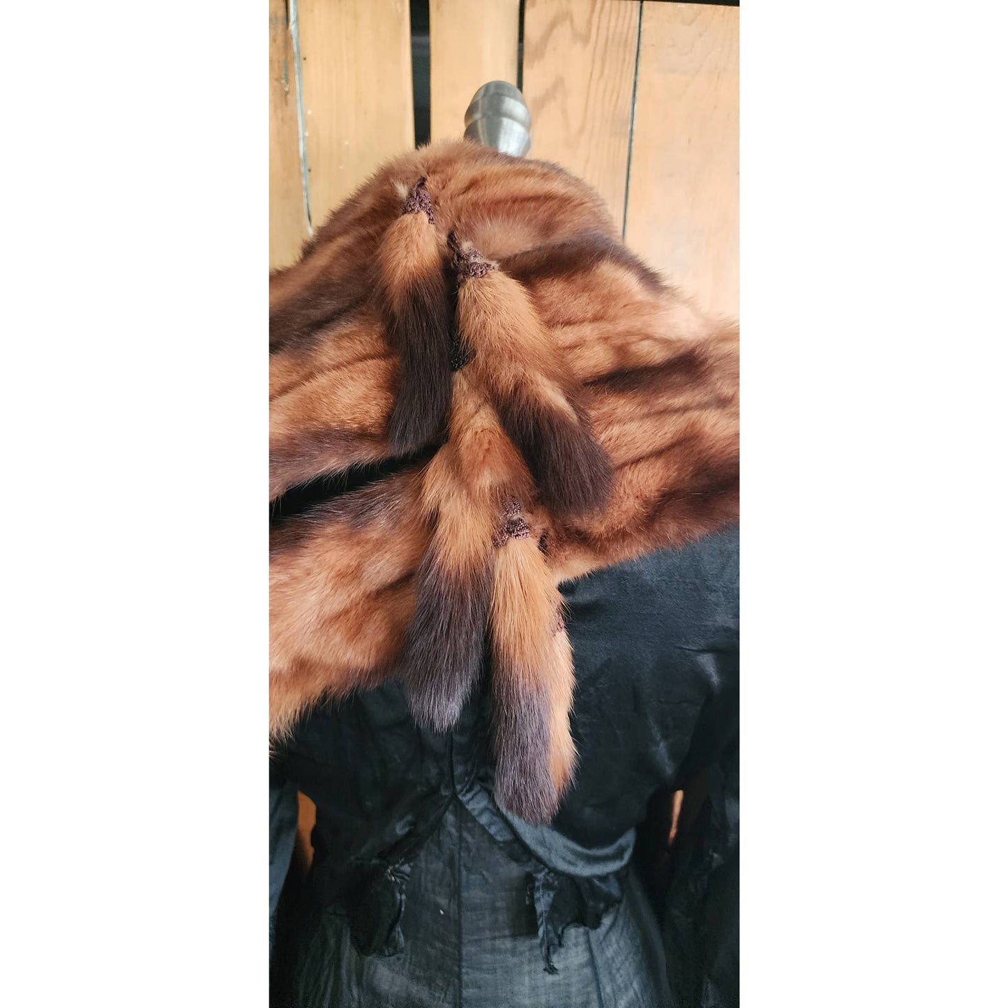 40s Fitch Fur Stole With Tails Pelt Chas Bobinsky Chicago