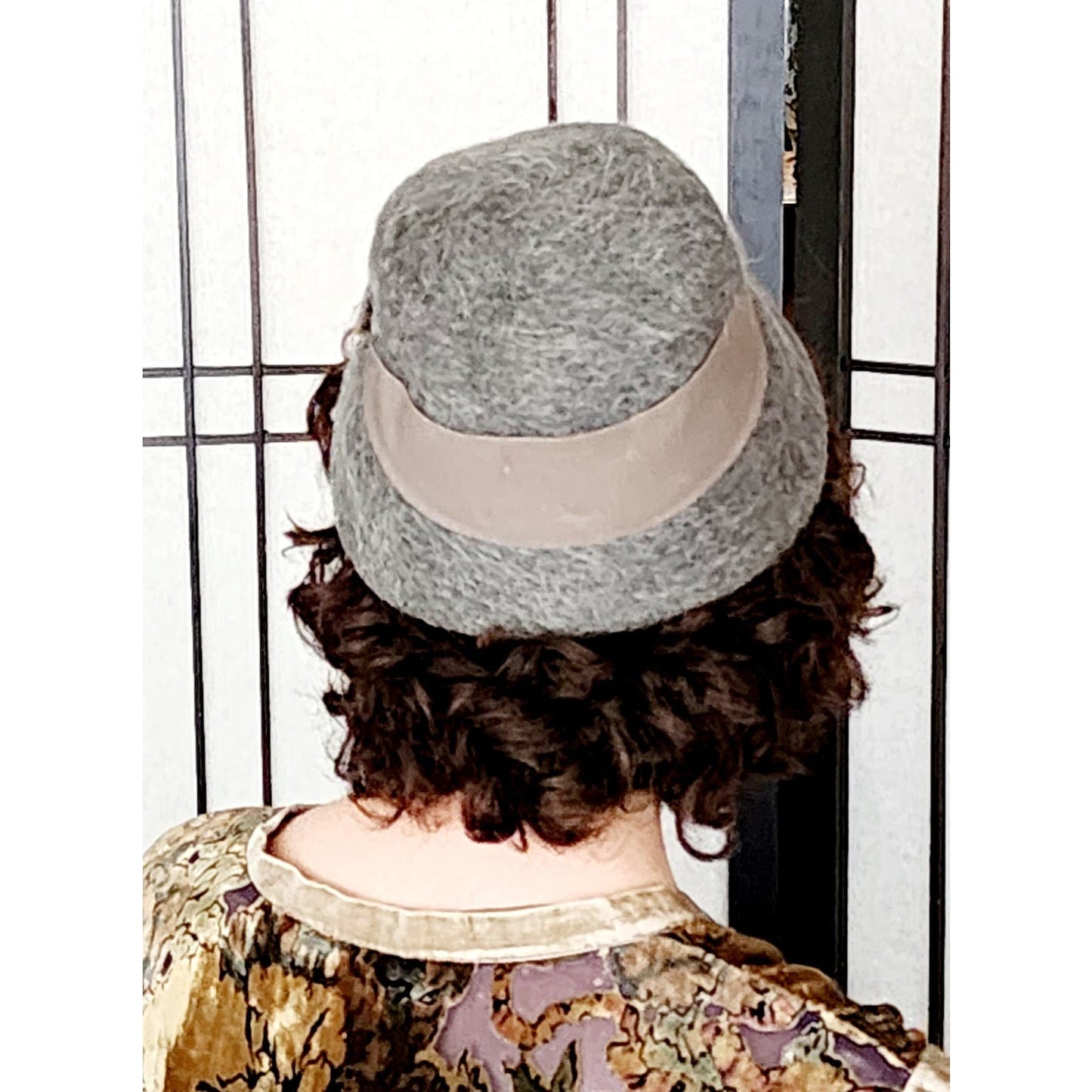 Vintage 60s Gray Wool Hat 20s Cloche Style Melosoie