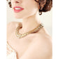 Vintage 70s Gold Metal Choker in Egyptian Revival Style