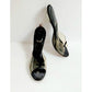 Vintage 50s Plastic Shoes Peeptoe Clear Lucite Slides Mules Springolators
