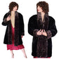 90s does 20s Faux Fur Coat Black Brown by Monterey Deadstock NOS