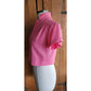 Vintage 80s Pink Cropped Jacket Lanz Short Sleeved