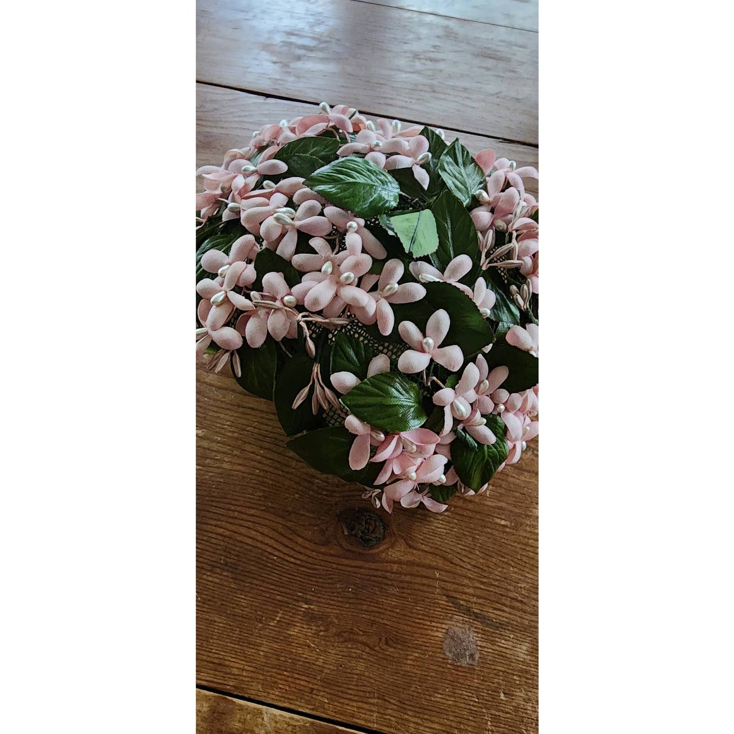 50s Pink Floral Hat Fascinator