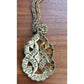 Vintage 60s Trifari Gold Chunky Pendant Necklace Baroque Swirl