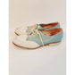 Vintage 50s Sealand Shoes Ladies Bowling or Saddle Lace Ups Blue White 10.5