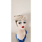 Vintage 50s Fur Circlet Hat Blonde Mink Satin Bow