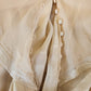 Edwardian Beige Silk Blouse Check Pattern Long Sleeve Waist Sash